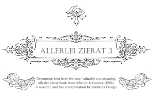 Allerlei Zierat 3: A Historic Ornament Font for Modern Design