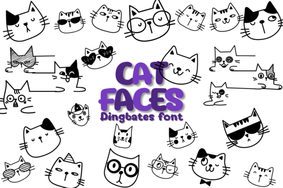 Cat Faces: A Charming Dingbats Font for Creative Projects
