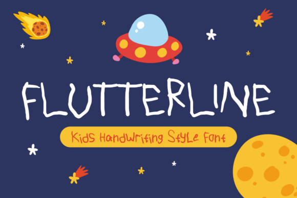 Flutter Line: A Whimsical Kids Handwriting Font