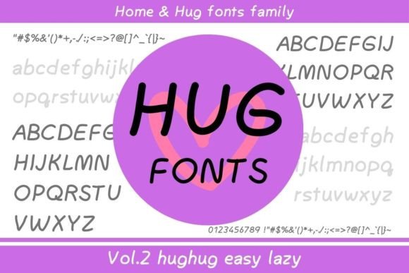 Hughug Easy Lazy: A Font for Sunny Days and Simple Joys