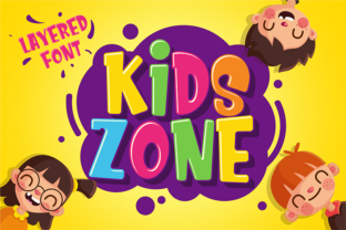 Kids Zone: A Playful Layered Font for Creative Projects