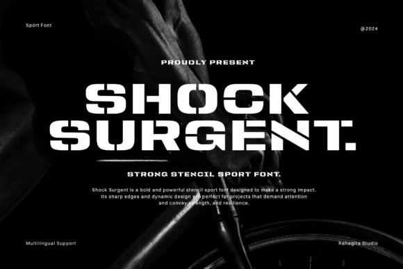 Shock Surgent: Commanding Stencil Font for Bold Design