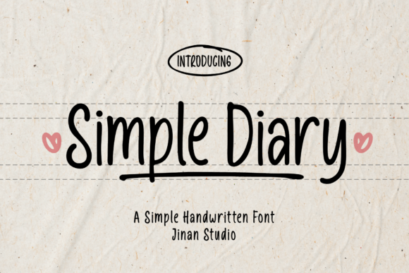 Simple Diary: A Handwritten Font for Warm, Inviting Designs