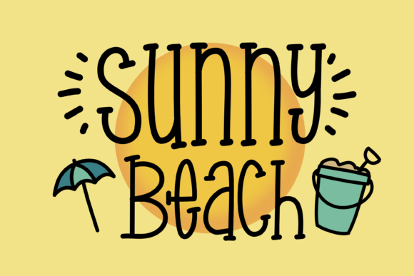 Sunny Beach: A Playful Hand-Drawn Font for Summer Vibes